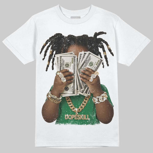 Green Sneakers DopeSkill T-Shirt Rich Youth Graphic Streetwear - White