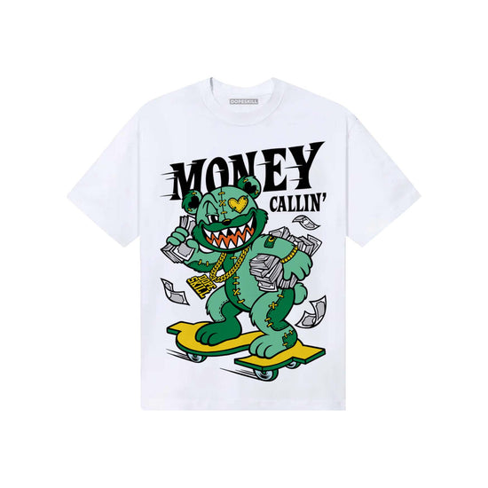 Green Sneakers DopeSkill T-Shirt Money Callin' Graphic Streetwear - White 