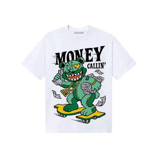 Green Sneakers DopeSkill T-Shirt Money Callin' Graphic Streetwear - White 
