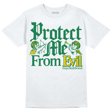 Green Sneakers DopeSkill T-Shirt Protect Me From Evil Graphic Streetwear - White