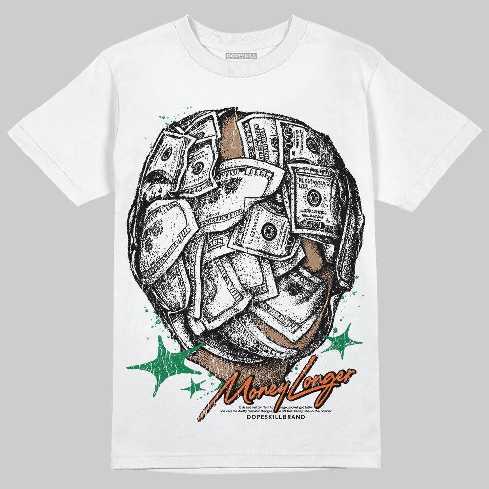 Green Sneakers DopeSkill T-Shirt Money Longer Graphic Streetwear - White 