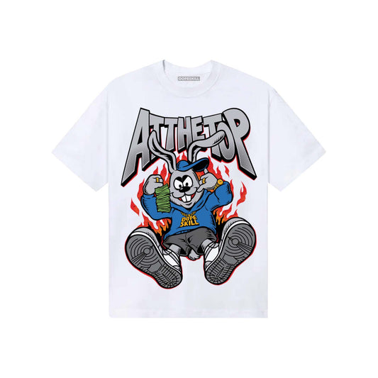 Grey Sneakers DopeSkill T-Shirt At The Top Graphic Streetwear - White