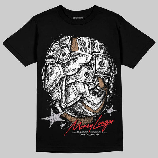 Grey Sneakers DopeSkill T-Shirt Money Longer Graphic Streetwear - Black
