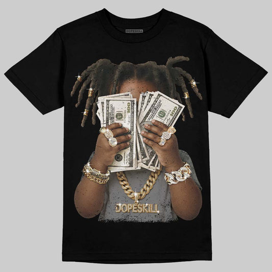 Grey Sneakers DopeSkill T-Shirt Rich Youth Graphic Streetwear - Black