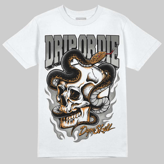 Grey Sneakers DopeSkill T-Shirt Drip or Die Graphic Streetwear - White