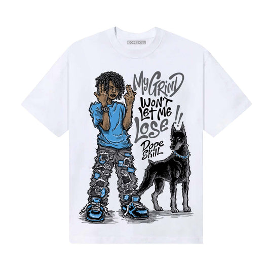 Grey Sneakers DopeSkill T-Shirt My Grind Won't Let Me Lose Graphic Streetwear - White