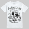 Grey Sneakers DopeSkill T-Shirt Feeling Lucky Graphic Streetwear - White