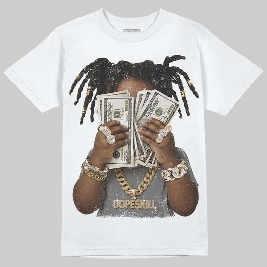 Grey Sneakers DopeSkill T-Shirt Rich Youth Graphic Streetwear - White