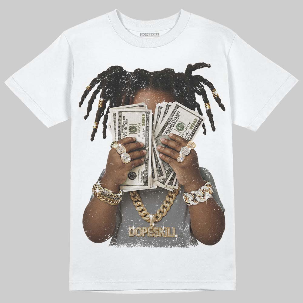 Grey Sneakers DopeSkill T-Shirt Rich Youth Graphic Streetwear - White