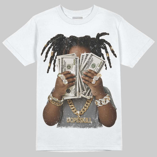 Grey Sneakers DopeSkill T-Shirt Rich Youth Graphic Streetwear - White