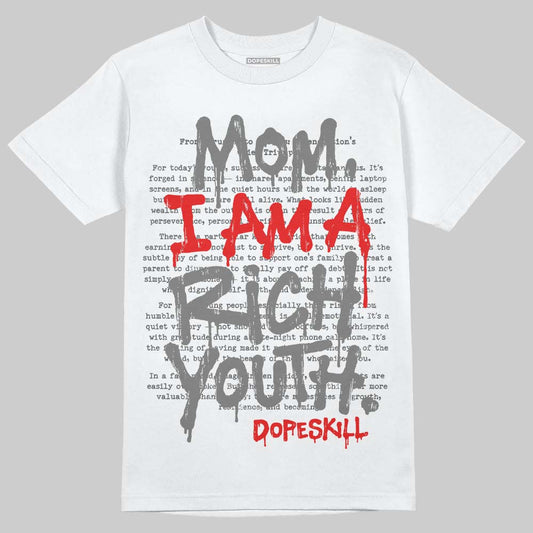 Grey Sneakers DopeSkill T-Shirt Mom, I Am A Rich Youth Graphic Streetwear - White