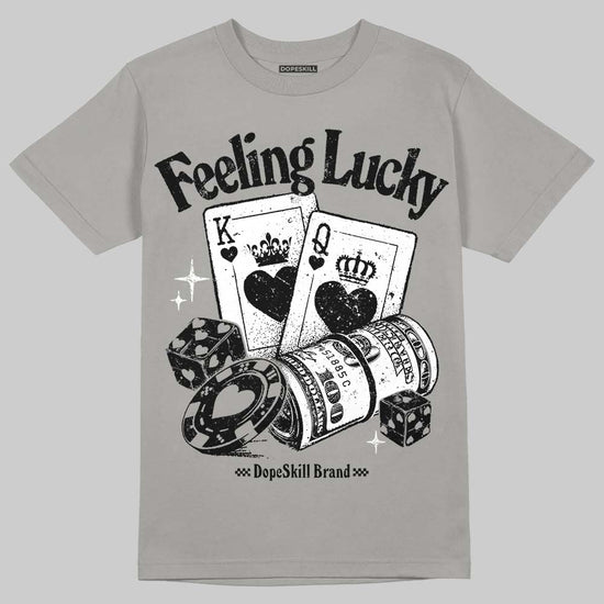Grey Sneakers DopeSkill T-Shirt Feeling Lucky Graphic Streetwear - Gravel