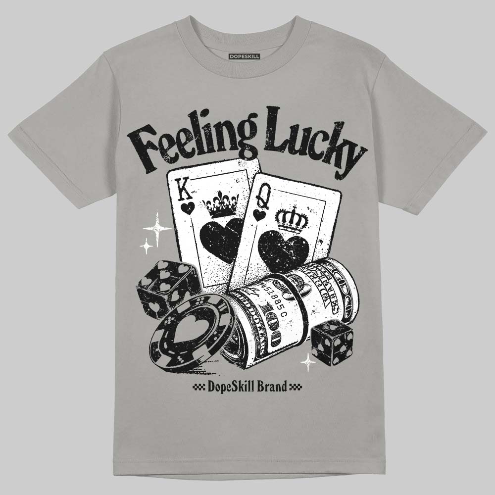 Grey Sneakers DopeSkill T-Shirt Feeling Lucky Graphic Streetwear - Gravel