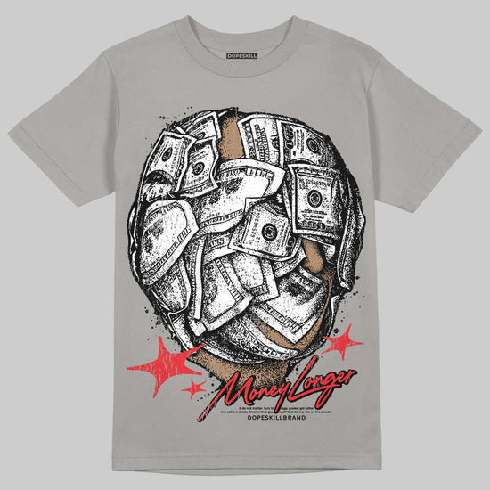 Grey Sneakers DopeSkill T-Shirt Money Longer Graphic Streetwear - Gravel