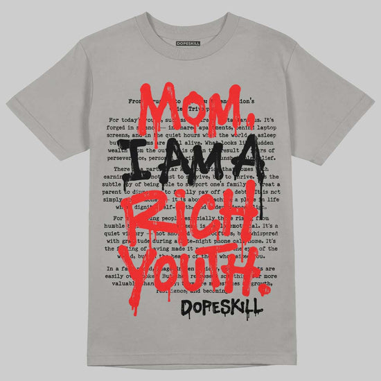 Grey Sneakers DopeSkill T-Shirt Mom, I Am A Rich Youth Graphic Streetwear - Gravel