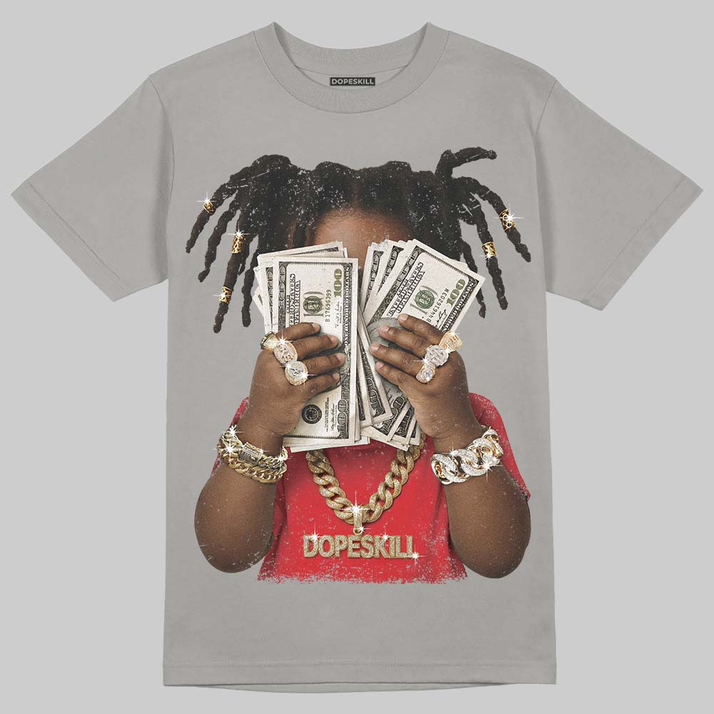 Grey Sneakers DopeSkill T-Shirt Rich Youth Graphic Streetwear - Gravel