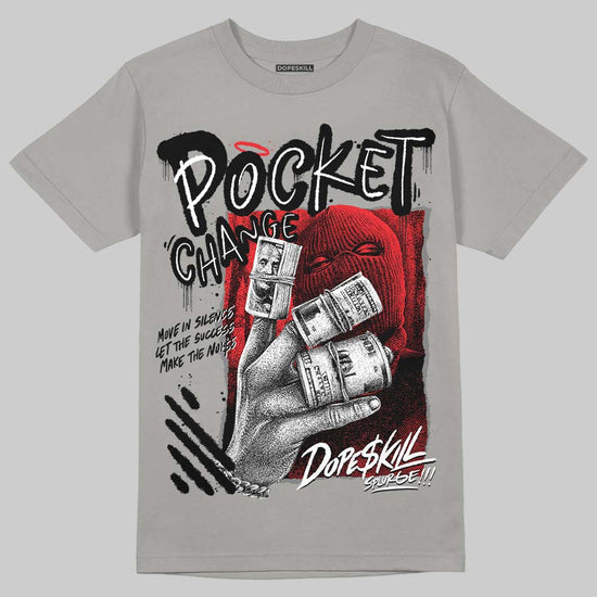 Grey Sneakers DopeSkill T-Shirt Pocket Change Graphic Streetwear - Gravel
