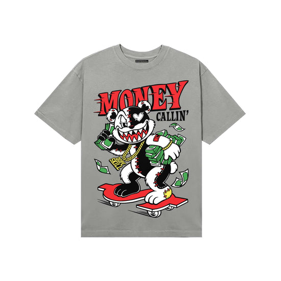 Grey Sneakers DopeSkill T-Shirt Money Callin' Graphic Streetwear - Gravel