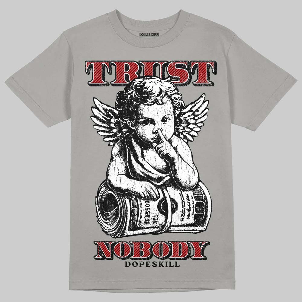 Grey Sneakers DopeSkill T-Shirt Trust Nobody Graphic Streetwear - gravel