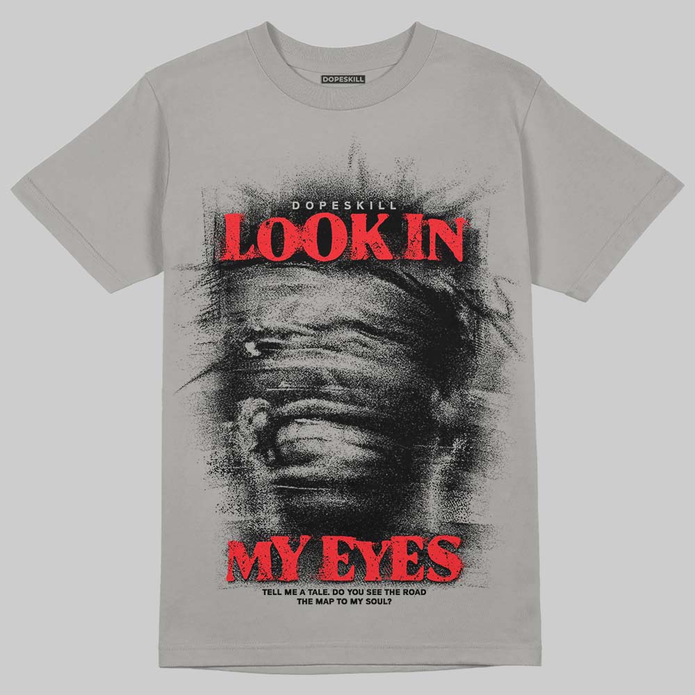Grey Sneakers DopeSkill T-Shirt Look In My Eyes Graphic Streetwear - Gravel