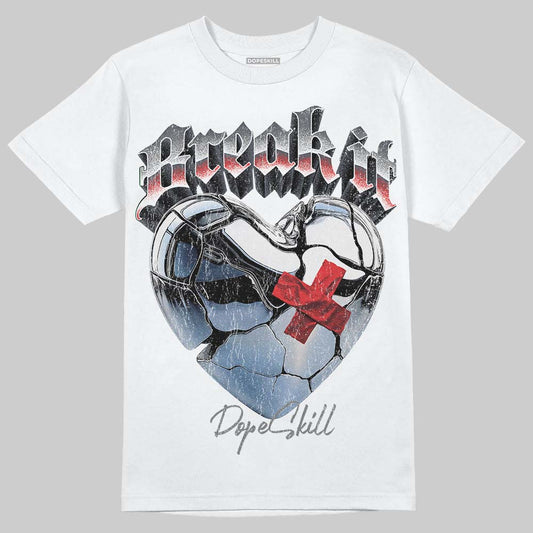 Grey Sneakers DopeSkill T-Shirt Break It Graphic Streetwear - White 