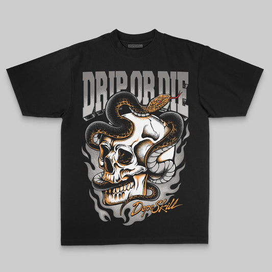 Grey Oversize Print Drip or Die DopeSkill Graphic Premium T-shirt Streetwear - Black