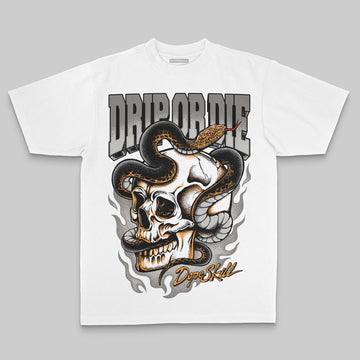 Grey Oversize Print Drip or Die DopeSkill Graphic Premium T-shirt Streetwear - White