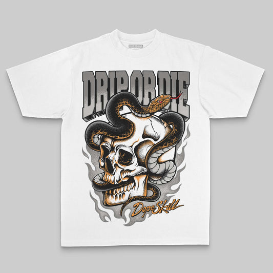 Grey Oversize Print Drip or Die DopeSkill Graphic Premium T-shirt Streetwear - White