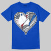 Jordan 3 "True Blue" DopeSkill T-Shirt Heart Jordan 3 Graphic Streetwear - Royal