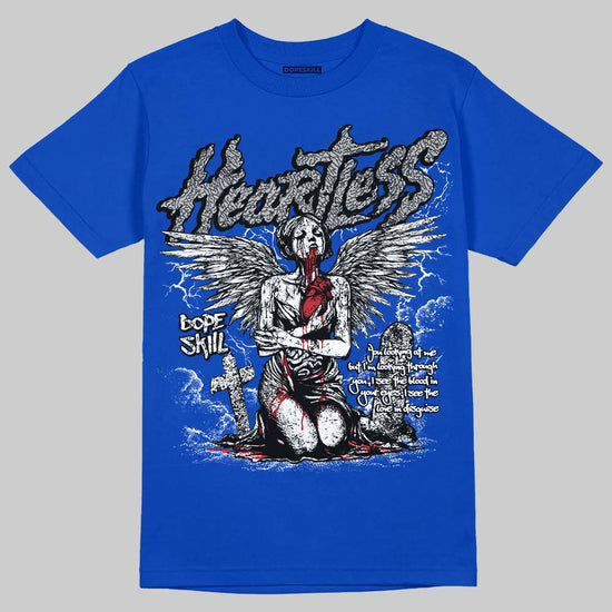 Jordan 3 "True Blue" DopeSkill T-Shirt Heartless Graphic Streetwear - Royal