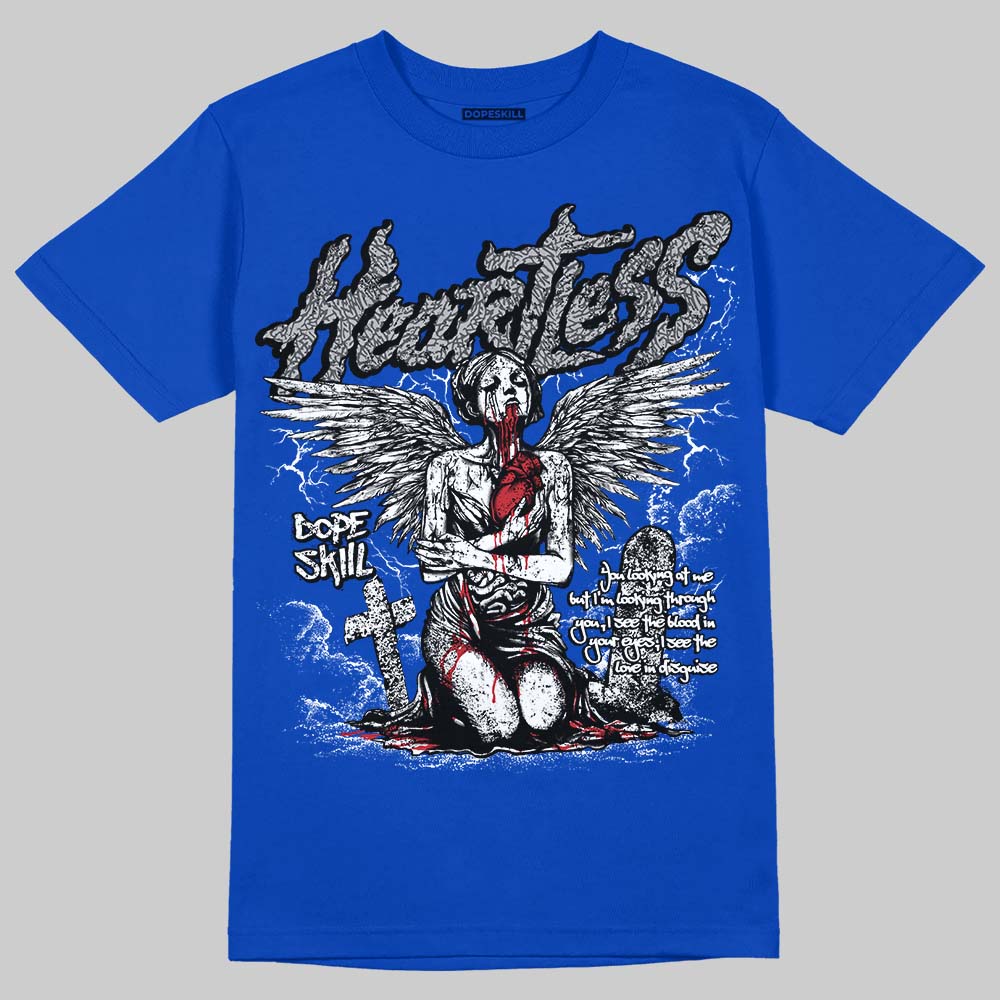 Jordan 3 "True Blue" DopeSkill T-Shirt Heartless Graphic Streetwear - Royal