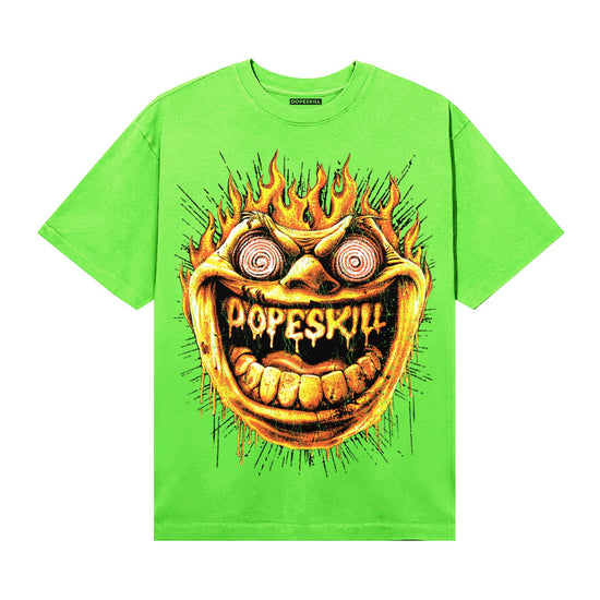 Neon Green Sneakers DopeSkill T-Shirt Hellfire Graphic Streetwear - Lime