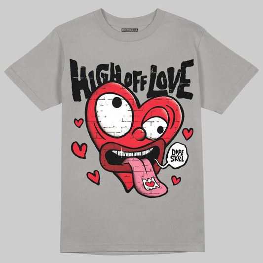 Grey Sneakers DopeSkill Grey T-Shirt High Off Love Graphic Streetwear