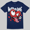 University Blue Sneakers DopeSkill T-Shirt High Off Love Graphic Streetwear - navy