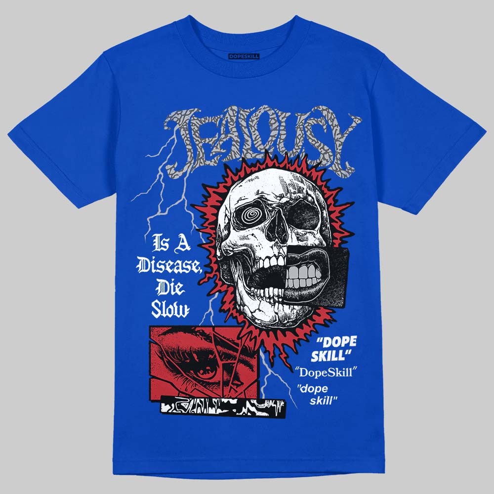 Jordan 3 "True Blue" DopeSkill T-Shirt Jealousy Graphic Streetwear - Royal