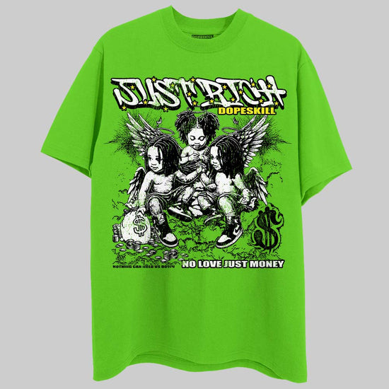 Neon Green Sneakers DopeSkill T-Shirt Just Rich Graphic Streetwear - Lime
