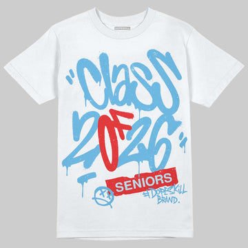 Jordan 11 Retro Legend Blue DopeSkill T-Shirt Class of 2026 Graphic Streetwear - White 