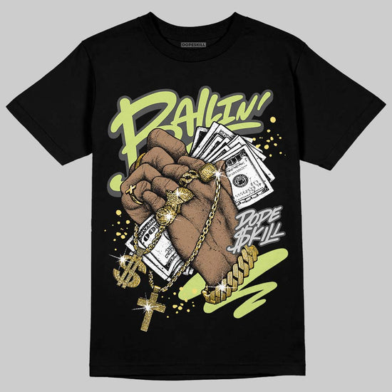 Jordan 4 GS “Light Lemon Twist” DopeSkill T-Shirt Always Ballin' Graphic Streetwear - Black