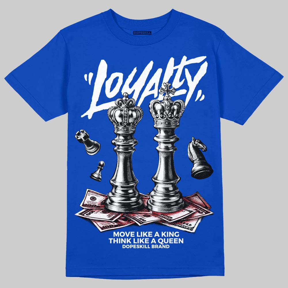 Jordan 3 "True Blue" DopeSkill T-Shirt Loyalty Graphic Streetwear - Royal