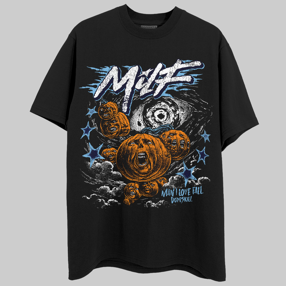 University Blue Sneakers DopeSkill T-Shirt MILF Graphic Streetwear - Black