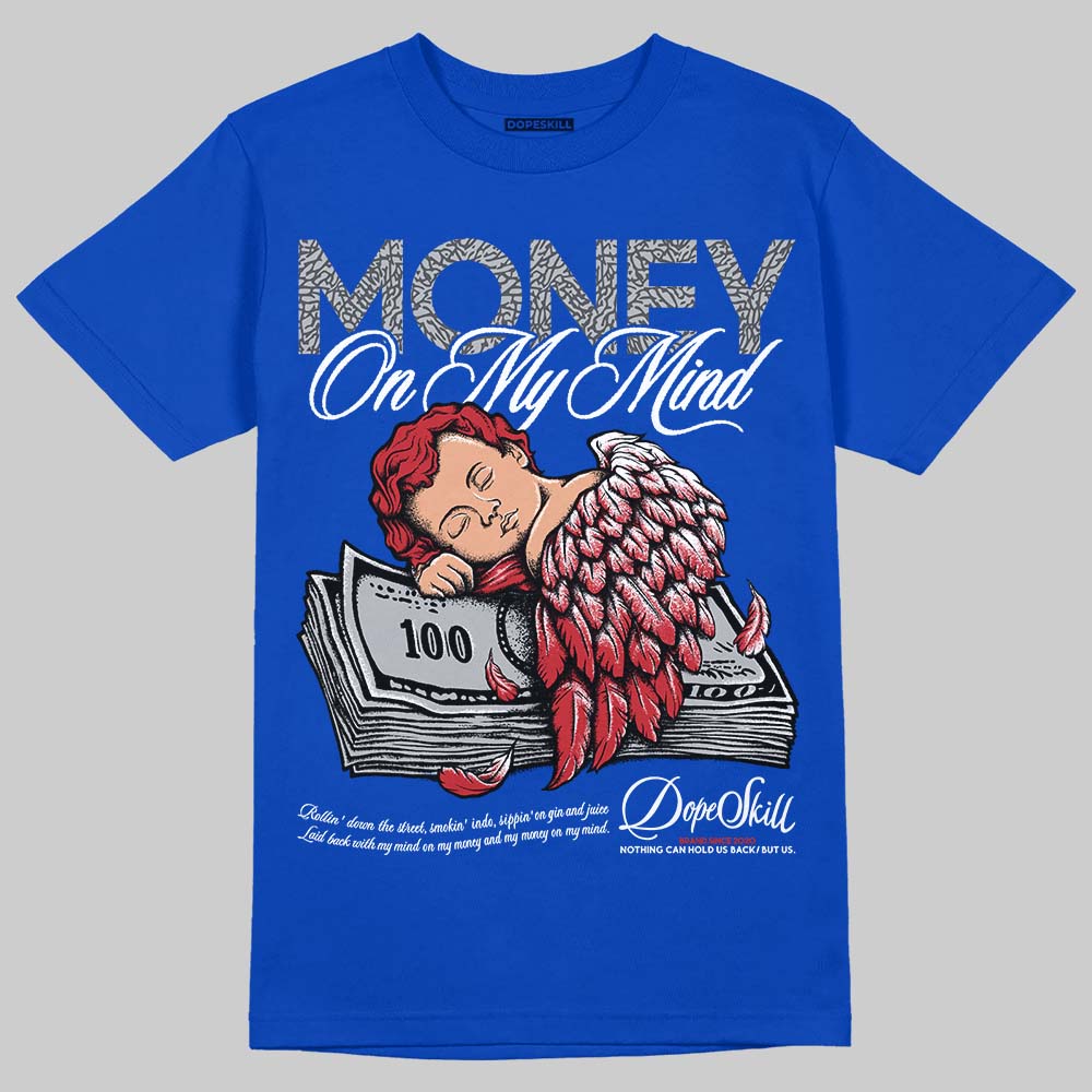 Jordan 3 "True Blue" DopeSkill T-Shirt MOMM Graphic Streetwear - Royal