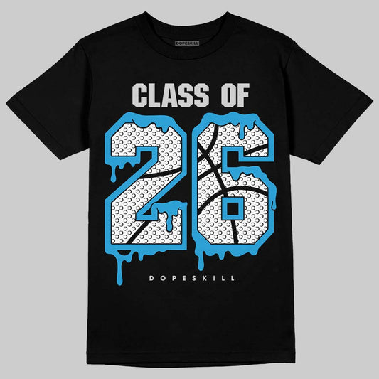 Jordan 4 Retro Military Blue DopeSkill T-Shirt 26 Drip Graphic Streetwear - Black