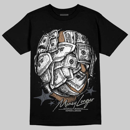 Jordan 11 Cool Grey DopeSkill T-Shirt Money Longer Graphic Streetwear - Black
