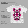 Fierce Pink 1s DopeSkill Toddler Kids T-shirt Leather Bear Graphic