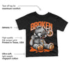 Brilliant Orange 12s DopeSkill Toddler Kids T-shirt Sick Bear Graphic