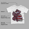 Burgundy 5s DopeSkill Toddler Kids T-shirt Bear Steals Sneaker Graphic