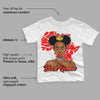 White Infrared 7s DopeSkill Toddler Kids T-shirt Black Queen Graphic