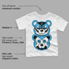 University Blue Toe 1s DopeSkill Toddler Kids T-shirt Leather Bear Graphic