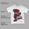 Burgundy 5s DopeSkill Toddler Kids T-shirt Sneakerhead BEAR Graphic