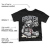 Black Cement 1s Low OG DopeSkill Toddler Kids T-shirt Sick Bear Graphic